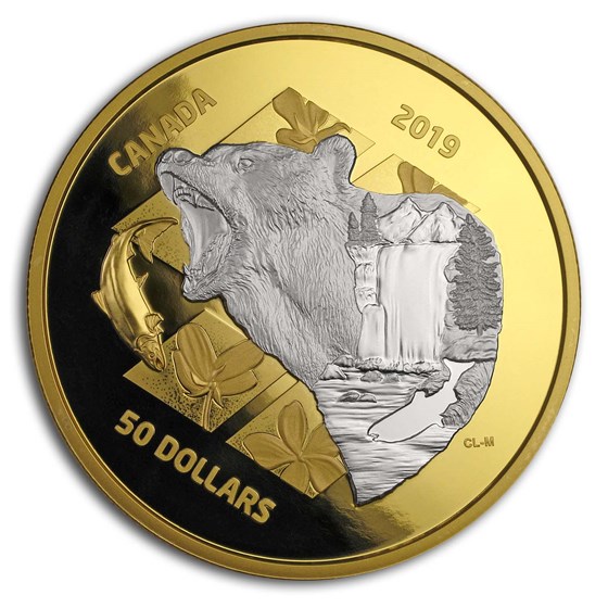 2019 Canada 5 oz Silver My Inner Nature: Grizzly Bear 2019 Canada 5 oz Silver My Inner Nature: Grizzly Bear